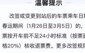 火车票退票手续费是多少？