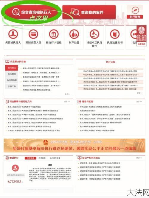 执行信息公开网如何使用？有哪些功能？-大法网