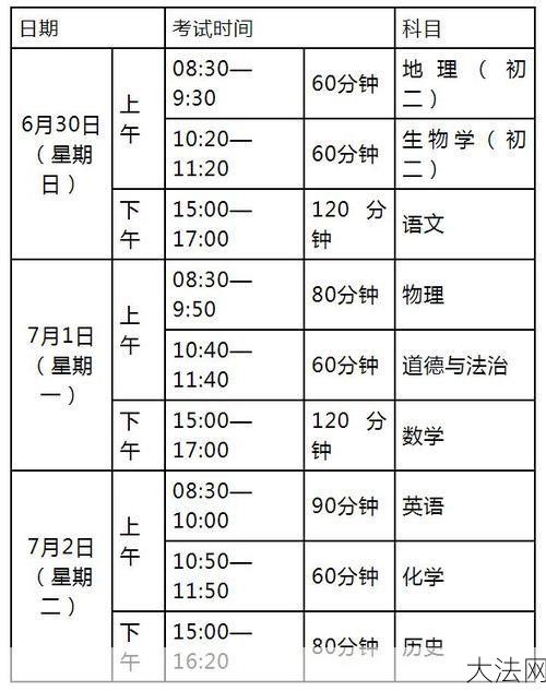 2024年中考具体日期是什么时候？如何备考？-大法网