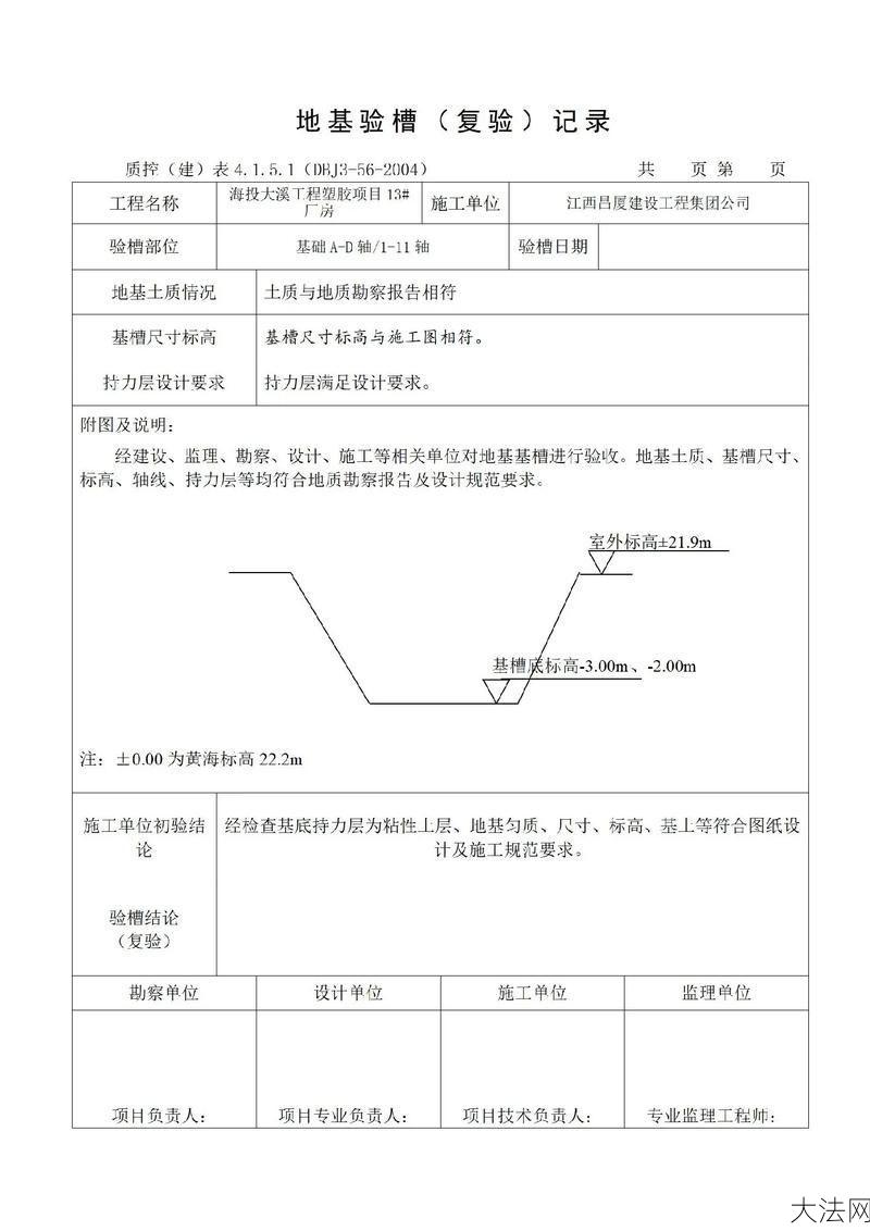 如何填写地基验槽记录？有哪些注意事项？-大法网